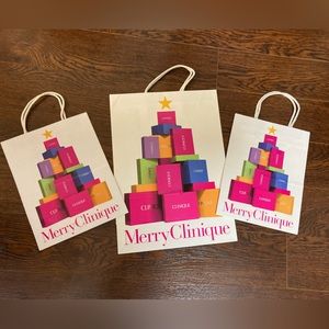Merry Clinique Gift Giving Bags S/3